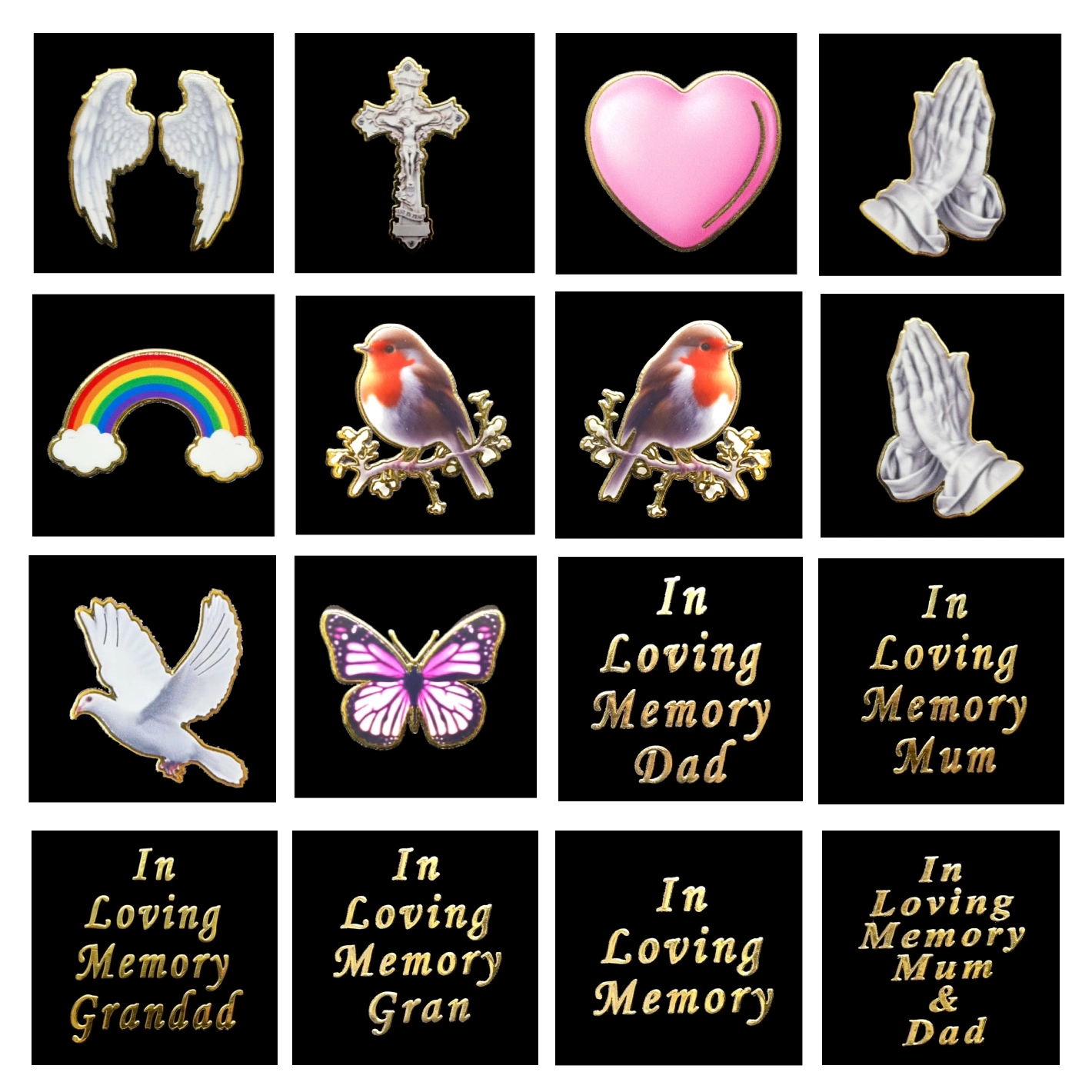 stickers (2) Memorial vase sticker with gold foil applied to graveside tribute